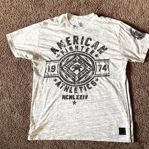 Heather Grey and Blue American Fighter shirt